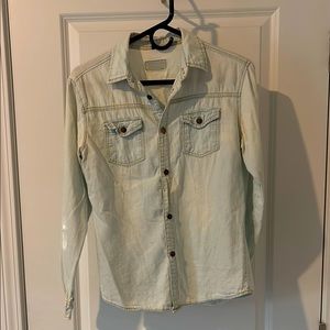 Light Denim Button-Up Shirt